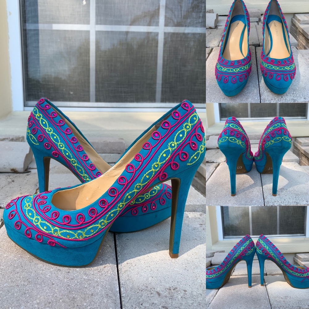 Gianni Bini Multicolored Platform Heels